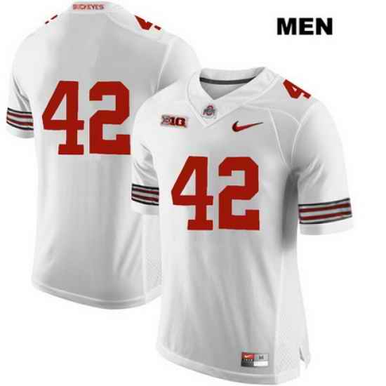 Bradley Robinson Ohio State Buckeyes Authentic Stitched Mens  42 Nike White College Football Jersey Without Name Jersey